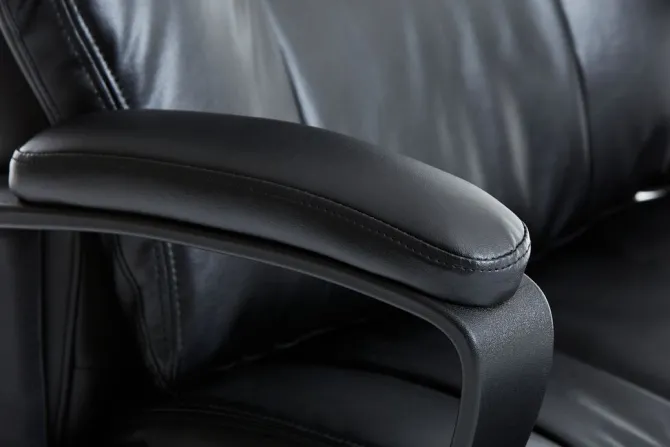 Kontorstol TJELE sort kunstlæder/sort