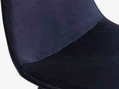 KRONDAL L180 bord marmor + 4 BISTRUP mørkeblå velour