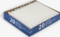 Kronelys KARLPETER H20cm 20 stk/pk hvid