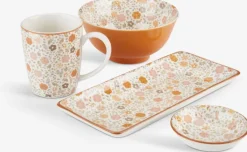 Krus VETLE Ø8xH10cm 35cl m/blomster