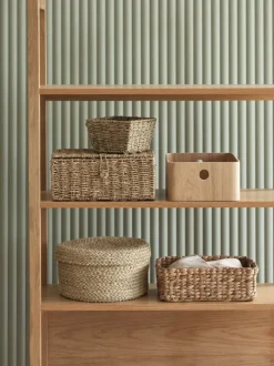 Kurv FRITLEV Ø29xH15cm m/låg natur