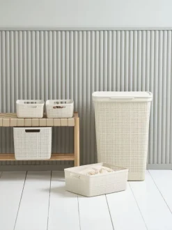 Kurv JUTE 12L plast råhvid