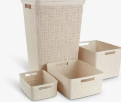 Kurv JUTE 12L plast råhvid