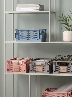 Kurv MILAS B25xL34xH15cm foldbar grå