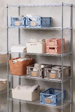 Kurv MILAS B16xL25xH10cm foldbar koral