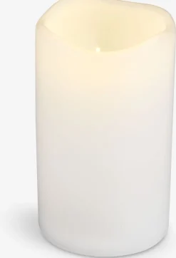 LED bloklys SOREN Ø8xH10cm hvid