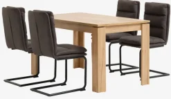 LINTRUP L140 bord + 4 ULSTRUP stole antracitgrå