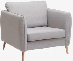 Lænestol AARHUS lysegråt stof