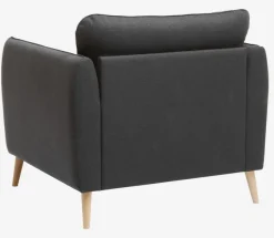 Lænestol AARHUS mørkegråt stof