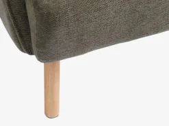 Lænestol BREDAL olivengrønt stof/egefarve