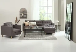 Lænestol FALSLEV gråt stof