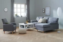 Lænestol GEDVED gråt stof