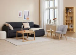 Lænestol HOLMDRUP grå/eg