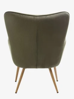 Lænestol HUNDESTED grønt fløjl/egefarve