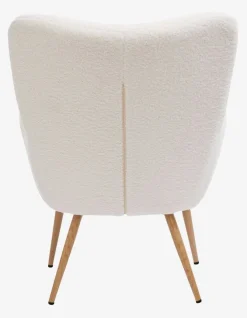 Lænestol HUNDESTED råhvid teddy/egefarve