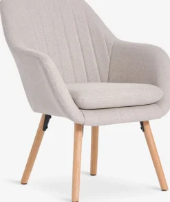 Lænestol UDSBJERG beige stof/eg