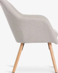 Lænestol UDSBJERG beige stof/eg