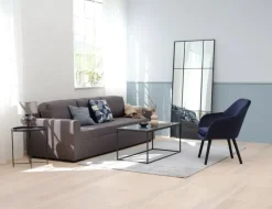 Lænestol UDSBJERG blå velour/sort