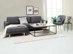 Lænestol UDSBJERG gråt stof/eg