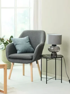 Lænestol UDSBJERG gråt stof/eg