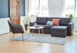 Lænestol UDSBJERG gråt stof/eg