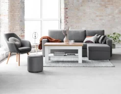 Lænestol UDSBJERG gråt stof/eg