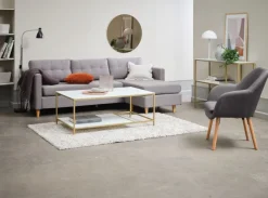 Lænestol UDSBJERG gråt stof/eg