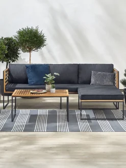 Loungebord UGILT B60xL90xH43 hårdttræ