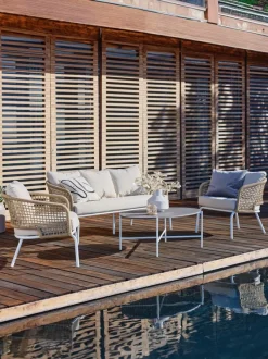 Loungesæt DYVIG 5-pers. hurtigtørrende hvid