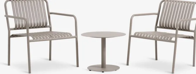 Loungesæt FURUSET 2-pers. mørk sand