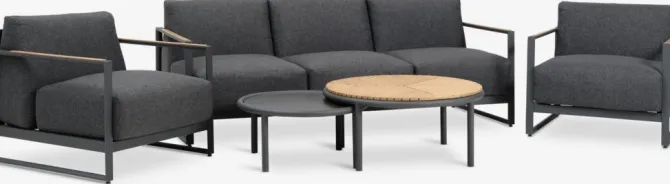 Loungesæt KILSENG 5-pers. grå