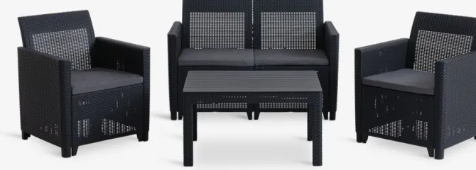 Loungesæt MOLDE 4-pers. grå