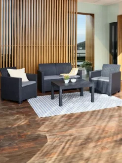 Loungesæt MOLDE 4-pers. grå