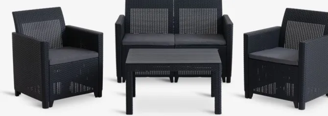 Loungesæt MOLDE 4-pers. grå