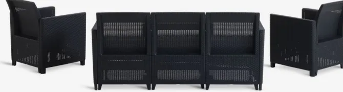 Loungesæt MOLDE 5-pers. grå