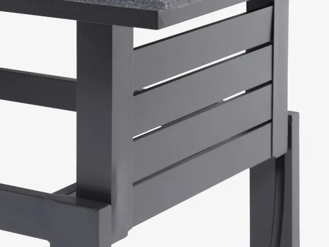 Loungesæt SALTEN 5-pers. hurtigtørrende sort