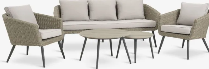Loungesæt SANDBAKKE 5-pers. natur