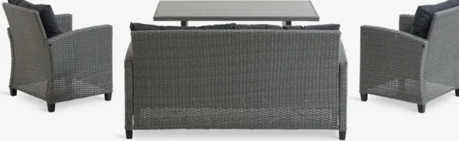 Loungesæt VISBY 4-pers. grå