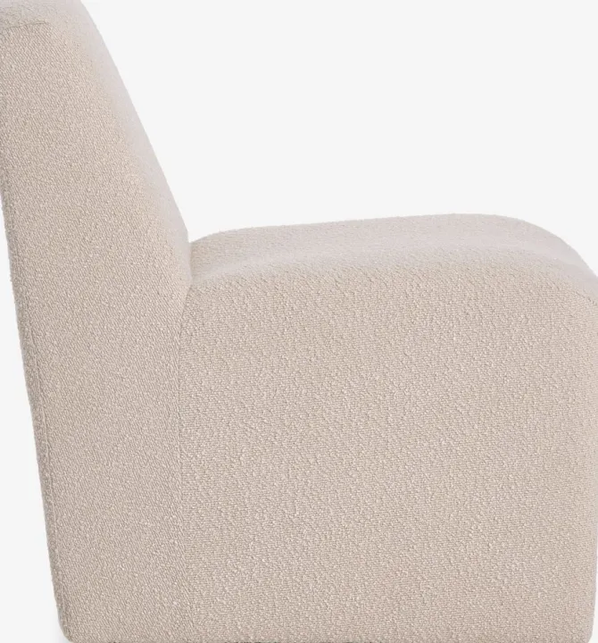 Loungestol BULLERUP råhvid teddy