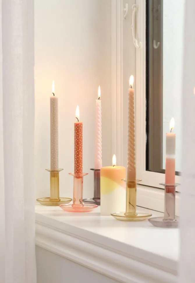 Lys BALDUR H25cm khaki 4 stk/pk