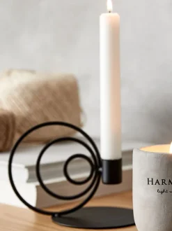 Lys BOSSE Ø8xH9cm lysegrå