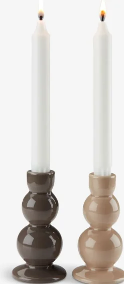 Lysestage ANDREAS Ø7xH13cm assorteret