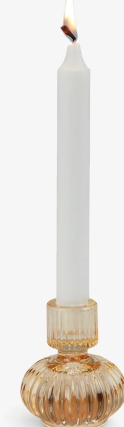 Lysestage FRODE Ø8xH9cm gul