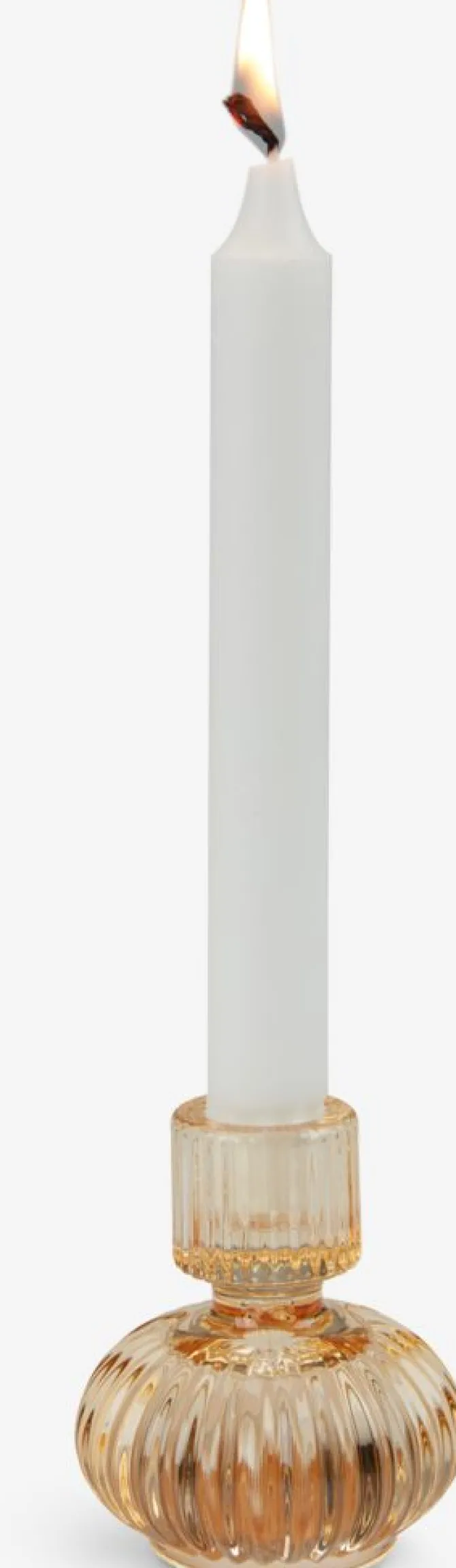 Lysestage FRODE Ø8xH9cm gul