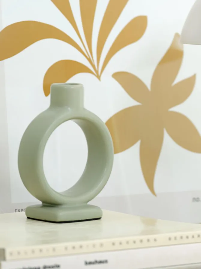 Lysestage THORSTEN B6xL11xH15cm grøn