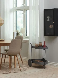 MARSTRAND Ø110 bord eg + 4 BISTRUP stole sand