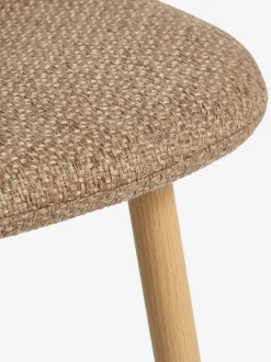 MARSTRAND Ø110 bord eg + 4 EJSTRUP stole mørk sand/eg