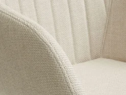 MARSTRAND L200 bord hvid + 4 ADSLEV stole beige