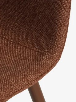 MARSTRAND L200/280 bord mørk eg + 4 EJSTRUP stole terrakotta