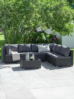 Modul loungesæt EG 6-pers. sort